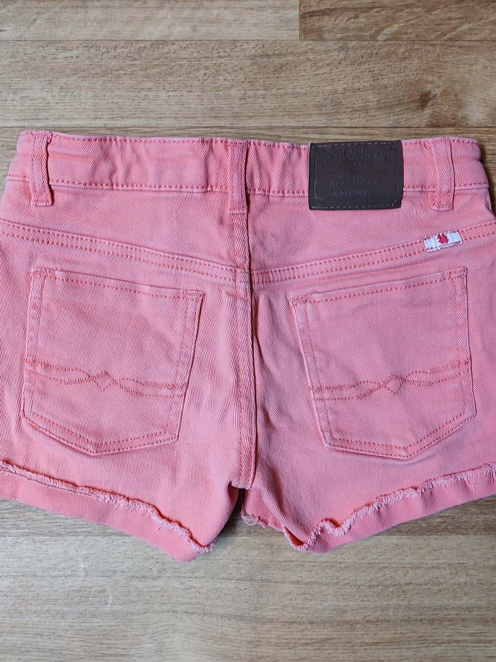 Lucky Brand Coral Pink Frayed Denim Shorts